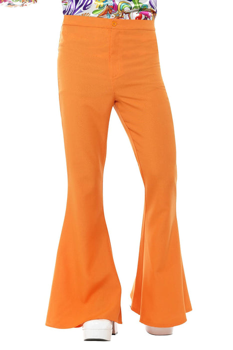 Smiffys Flared Trousers, Mens, Orange (Size XL)