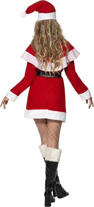 Smiffys Miss Santa Fleece Costume, Red (Size L)