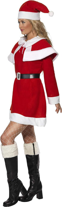 Smiffys Miss Santa Fleece Costume, Red (Size L)