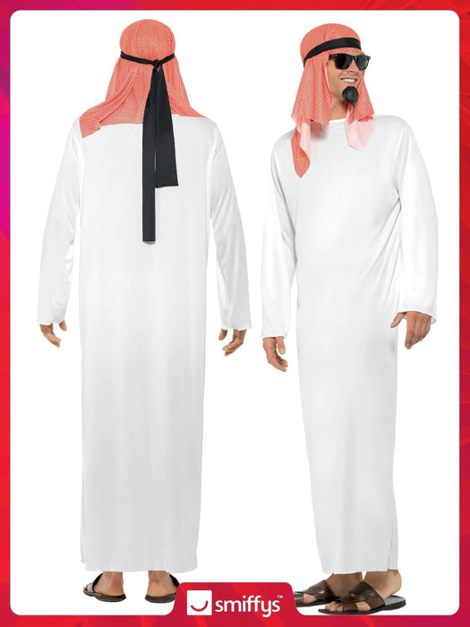 Smiffys Fake Sheikh Costume, White (Size L)