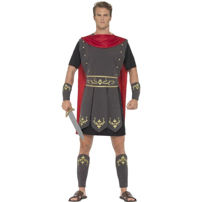 Smiffys Roman Gladiator Costume, Black (Size S)