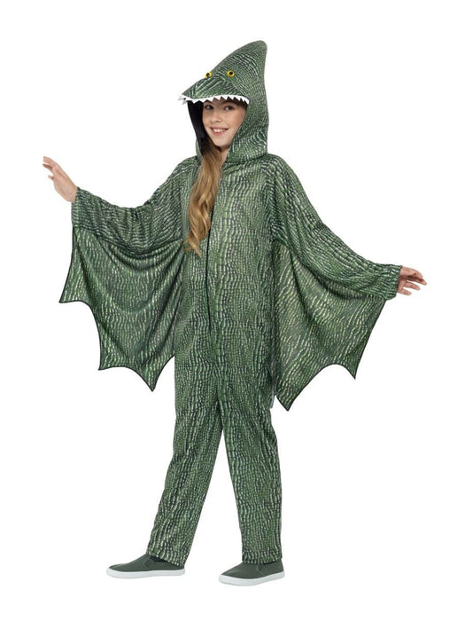 Smiffys Pterodactyl Dinosaur Costume, Green (Size S)