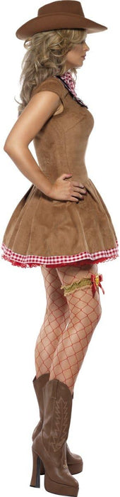 Smiffys Fever Wild West Costume, Brown (Size M)