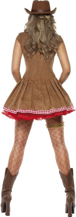 Smiffys Fever Wild West Costume, Brown (Size M)