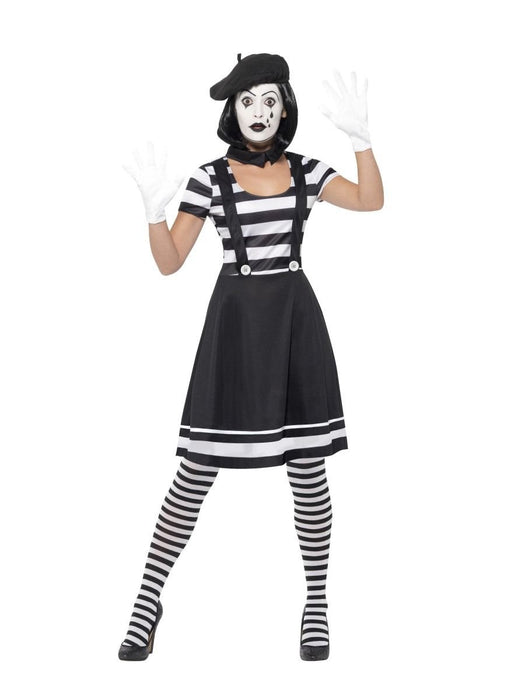 Smiffys Lady Mime Artist Costume, Black (Size M)