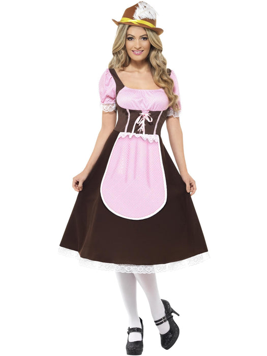 Smiffys Tavern Girl Costume, Brown (Size S)