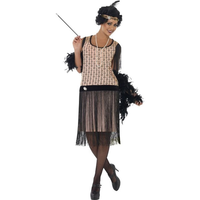 Smiffys 20s Coco Flapper Costume, Pink (Size M)