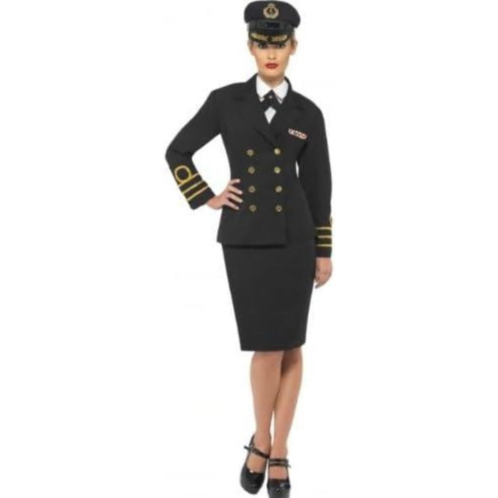 Smiffys Navy Officer Costume, Black (Size M)