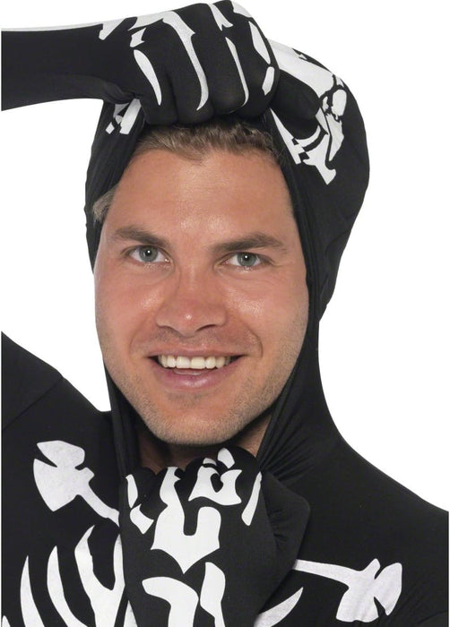 Smiffys Skeleton Second Skin Costume, Black (Size M)