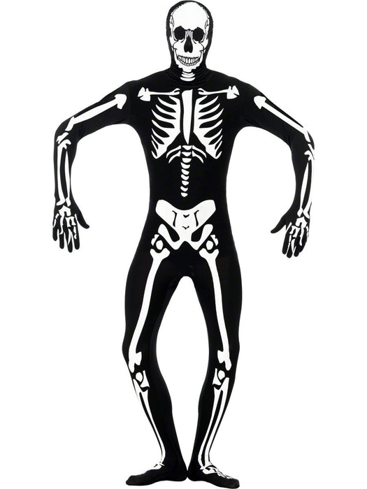 Smiffys Skeleton Second Skin Costume, Black (Size M)