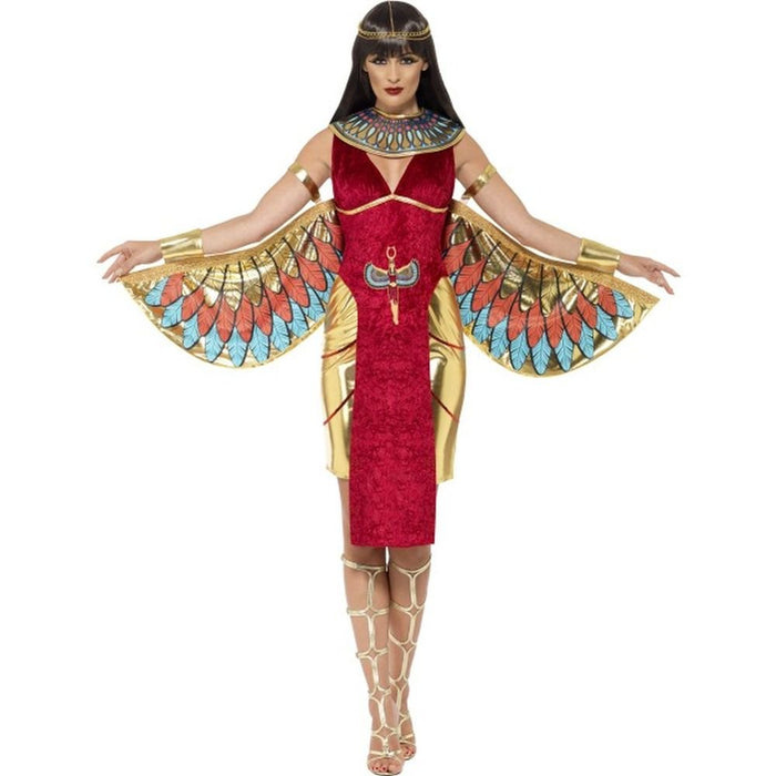 Smiffys Egyptian Goddess Costume, Red (Size M)