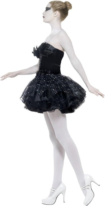 Smiffys Gothic Swan Masquerade Costume, Black (Size S)