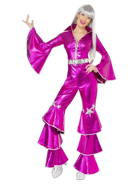 Smiffys 70s Dancing Dream Costume, Pink (Size M)