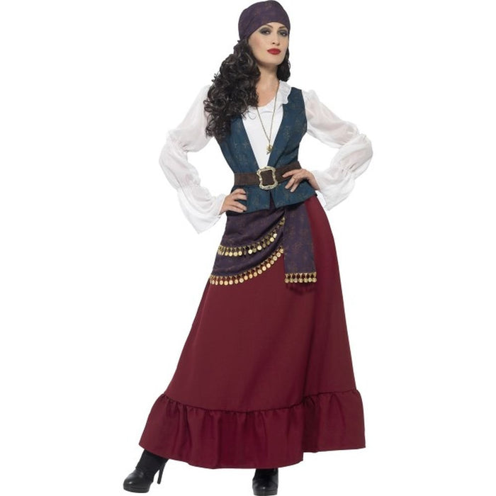 Smiffys Deluxe Pirate Buccaneer Beauty Costume, Purple (Size X1)