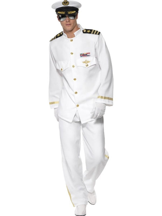 Smiffys Deluxe Captain Costume, White (Size XL)