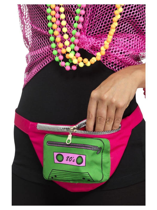 Smiffys 80s Bumbag, Multi-Coloured