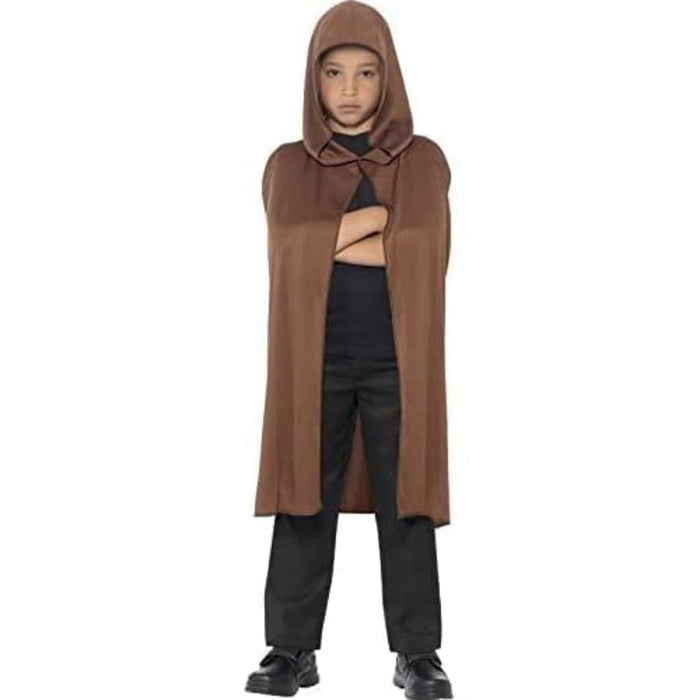 Smiffys Cape Hooded, Brown