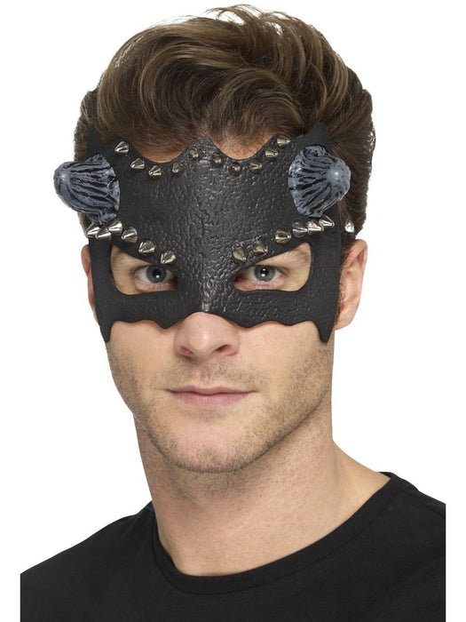 Smiffys Devil Studded Eyemask, Black