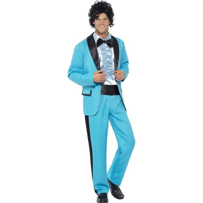 Smiffys 80s Prom King Costume, Blue (Size M)