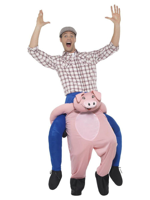 Smiffys Piggyback Pig Costume, Pink