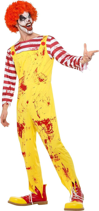 Smiffys Kreepy Killer Clown Costume, Yellow & Red (Size L)