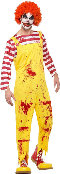 Smiffys Kreepy Killer Clown Costume, Yellow & Red (Size L)