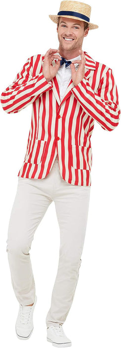 Smiffys 20s Barber Shop Costume, Red & Cream  (Size M)