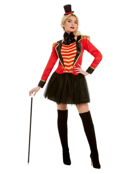 Smiffys Deluxe Ringmaster Lady Costume, Red (Size L)