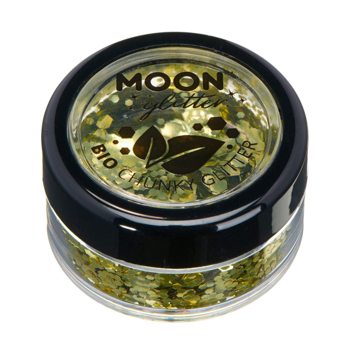 Smiffys Moon Glitter Bio Chunky Glitter, Gold