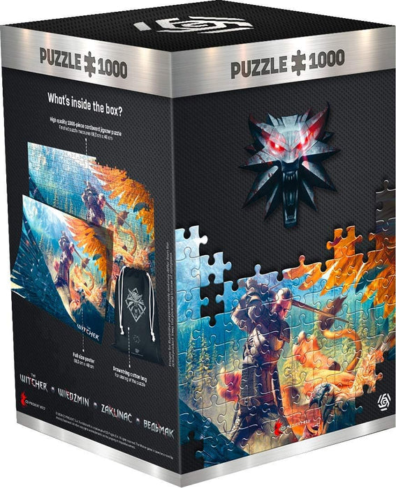 Good Loot The Witcher 3: Wild Hunt Gryffin Fight - 1000 Pieces Jigsaw Puzzle 68cm x 48cm Includes Poster and Bag Game Artwork for Adults and Teenagers 1062439 1000 pcs The Witcher Griffin Fight