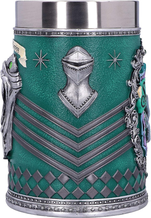 Nemesis Now Harry Potter Slytherin Hogwarts House Collectible Tankard, Green Silver, 15.5cm