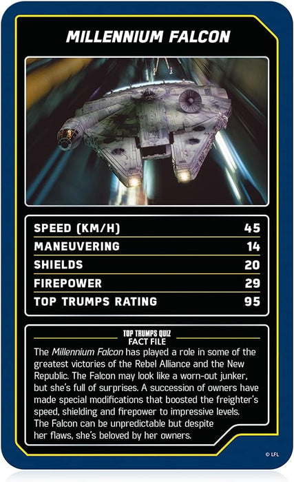 Star Wars Starships Top Trumps Card Game Star Wars Card Game