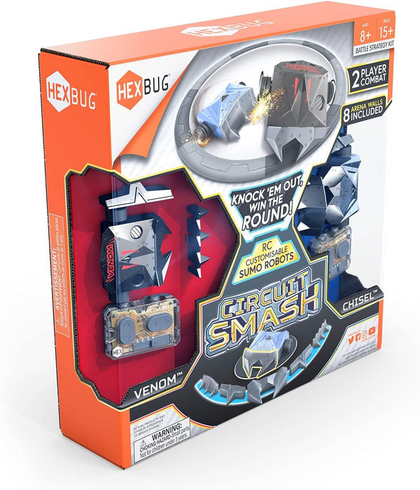 HEXBUG Circuit Smash Robots, Remote Control Customizable Robot, Sumo Style Gameplay, Toy for Kids Ages 8 and Up