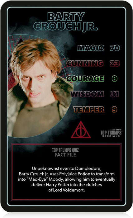 Top Trumps Harry Potter Dark Magic Specials Card Game, Play with Voldemort, Bellatrix Lestrange, Barty Crouch Jr and Draco Malfoy, Educational for 2 plus players makes a great gift for ages 6 plus Single Harry Potter Dark Magic