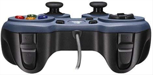 Logitech F310 Wired Gamepad, Controller Console Like Layout, 4 Switch D-Pad, 1.8-Meter Cord, PC - Grey/Blue Single