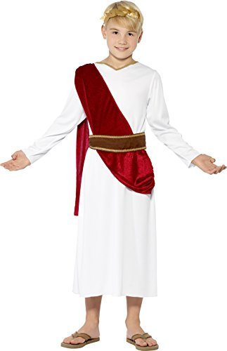 Smiffys Roman Costume, White (Size S) - `Roman Costume, White, with Robe, Belt & Headpiece -  (Size: S)`