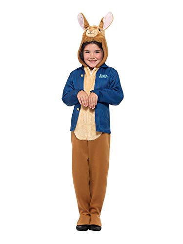 Smiffys Peter Rabbit Deluxe Costume, Blue (Size L) - Peter Rabbit Deluxe Costume, Blue, with Jumpsuit, Hooded Character Head & Jacket