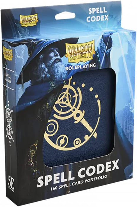 Dragon Shield: Roleplaying Spell Codex: Midnight Blue – Compatible with Official DND Spell Cards – Dry Erase Marker and 5e Compatible Spell Slot Tracker Included