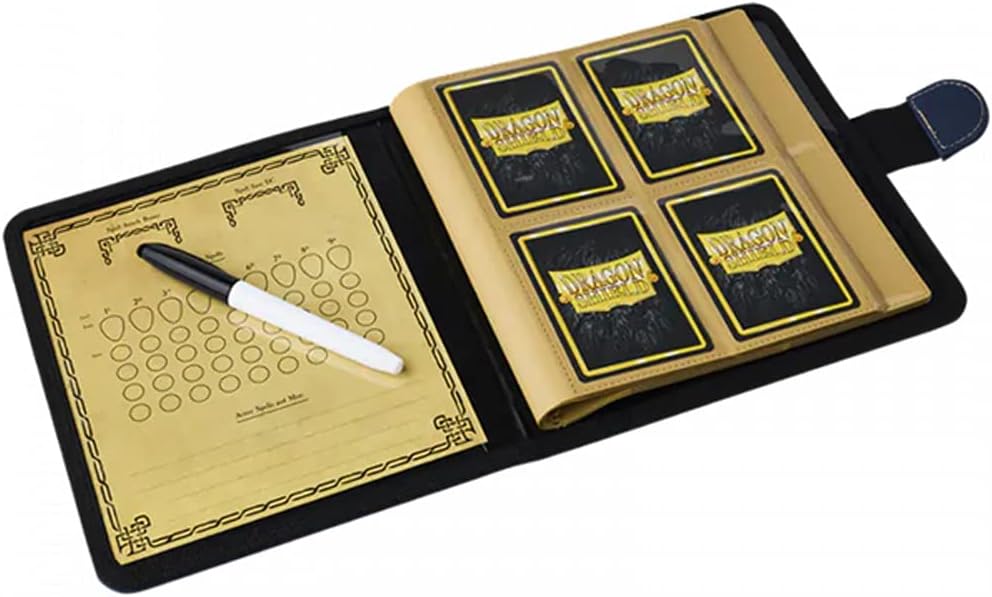 Dragon Shield: Roleplaying Spell Codex: Midnight Blue – Compatible with Official DND Spell Cards – Dry Erase Marker and 5e Compatible Spell Slot Tracker Included