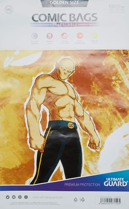 Ultimate Guard Resealable Golden Comic Bags