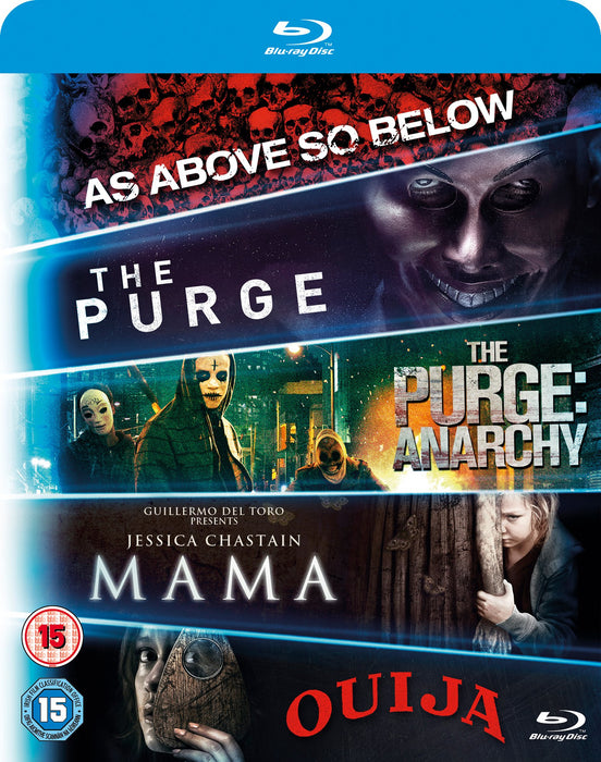 Blu ray 5-Movie Starter Pack: Mama/The Purge/Purge: Anarchy/OUIJA/As Above, So Below